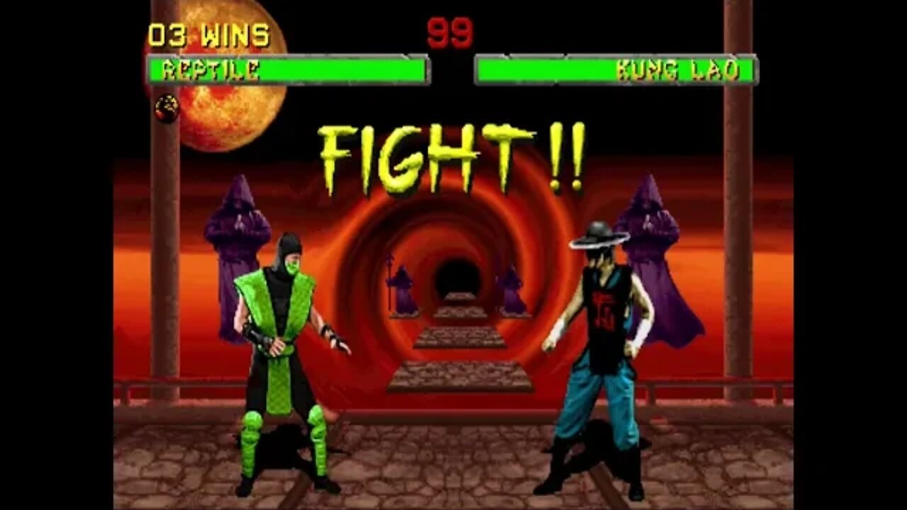 Mortal Kombat II Plus Beta 2 - Reptile - Ultimate Difficult/Improved AI - No Continues