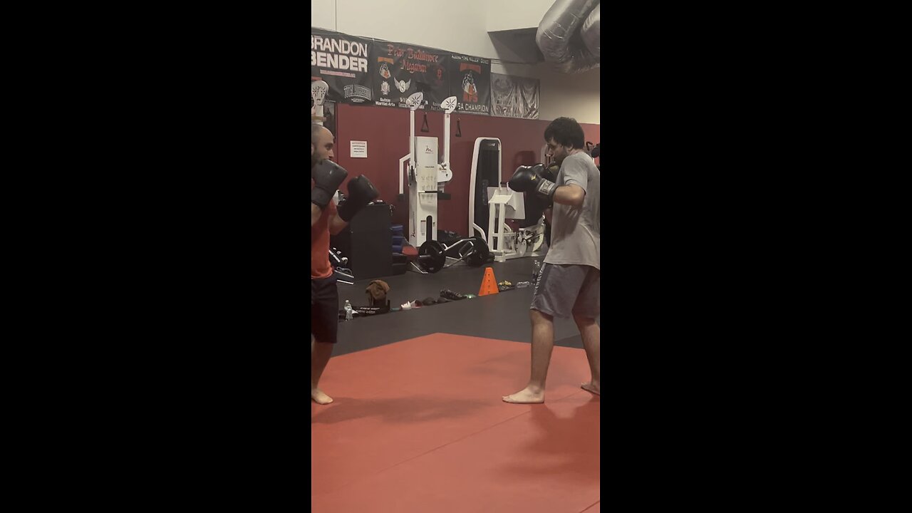 Super light sparring messing around working on defense