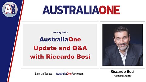 AustraliaOne Party - AustraliaOne Update and Q&A with Riccardo Bosi