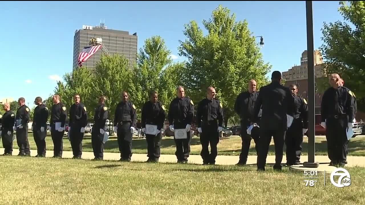 Graduation ceremony for fire cadets