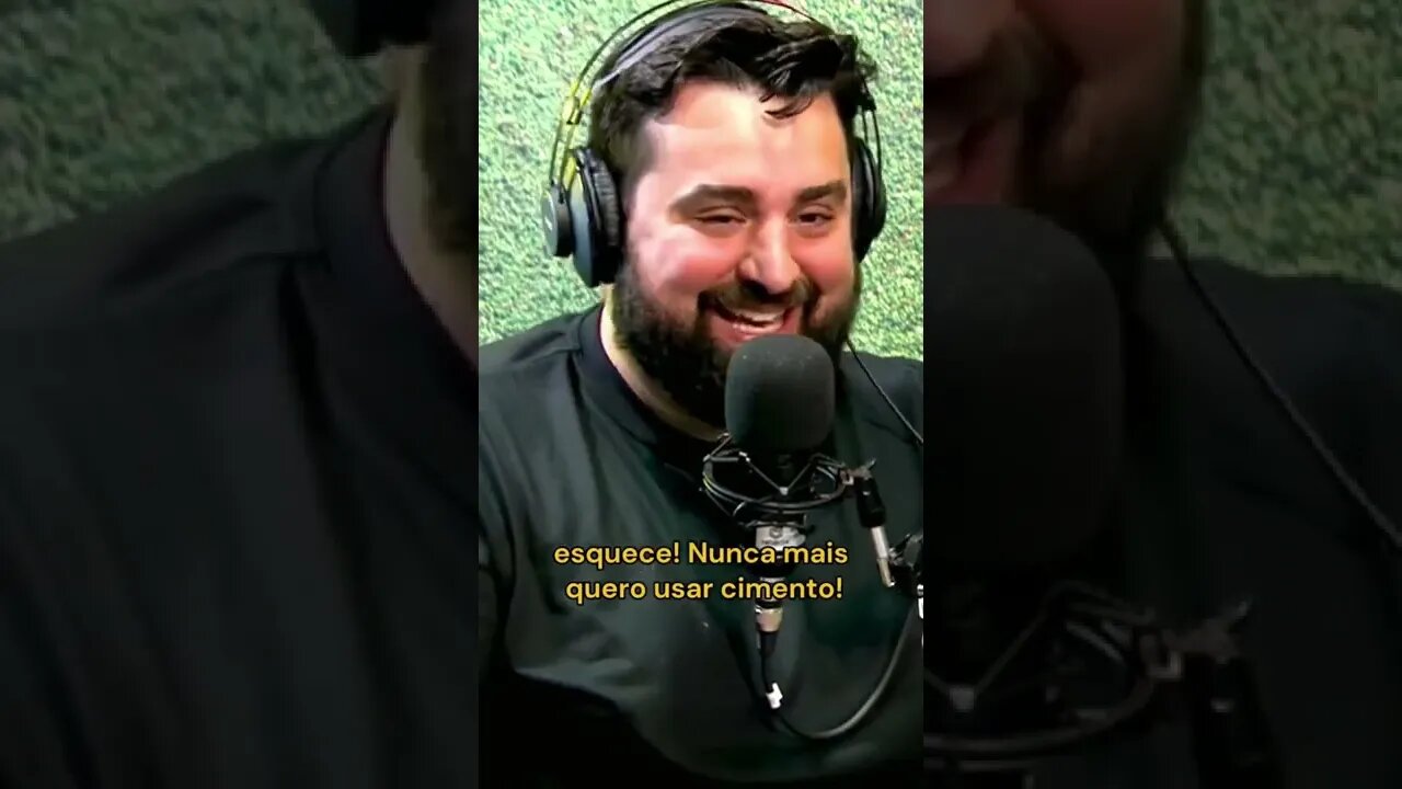 Nunca mais quero usar cimento 😂 #cortesdepodcast #biomassadobrasil #obra #reforma