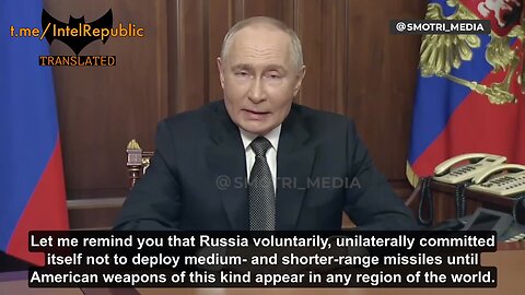 BREAKING: PUTIN CONFIRMS NUKE-CAPABLE BALLISTIC MISSILE STRIKE ON UKRAINE