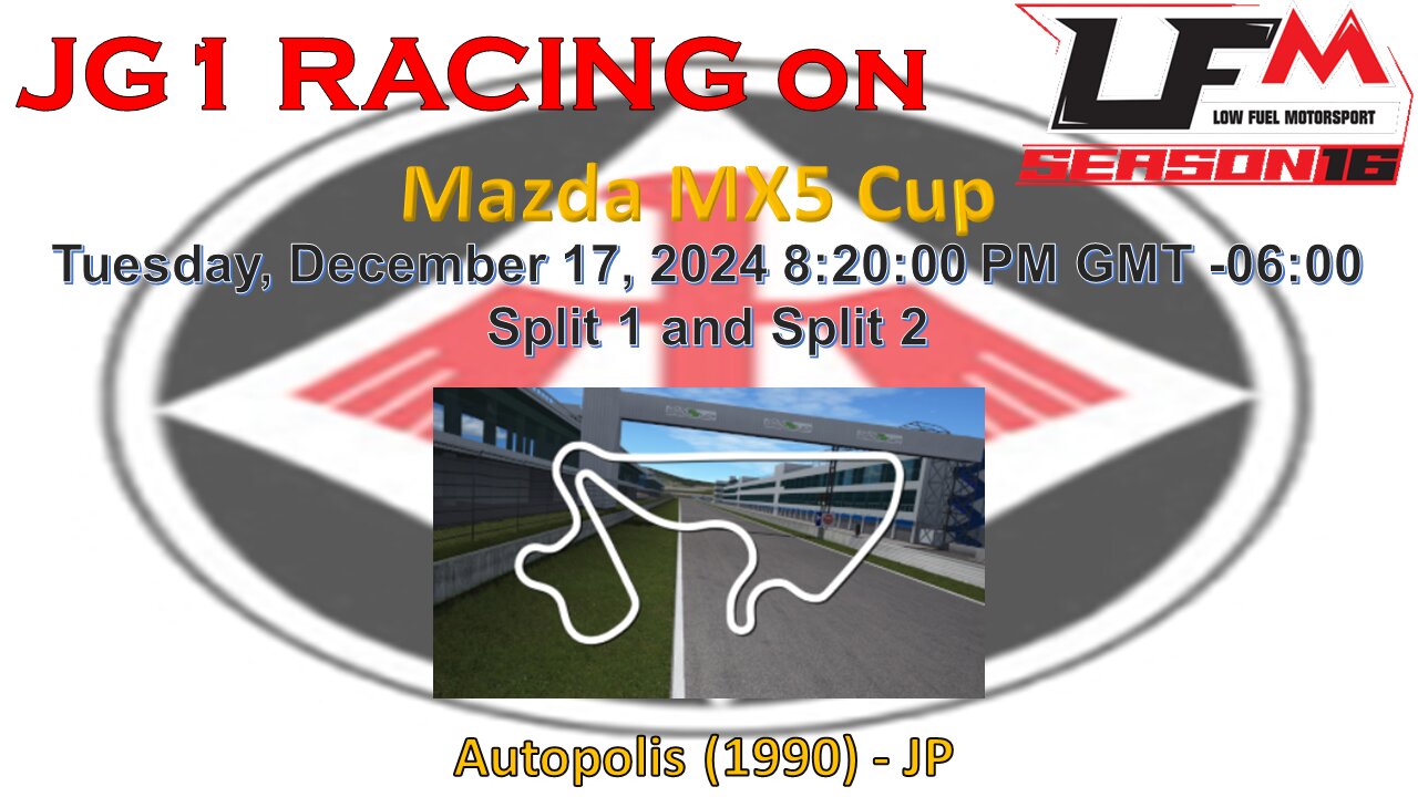 JG1 RACING on LFM - Mazda MX5 Cup - Autopolis (1990) - JP - Split 1 and 2