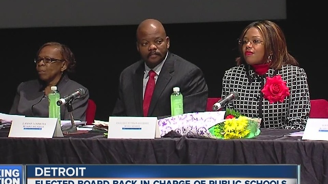 Elected school board back in charge of Detroit Public Schools