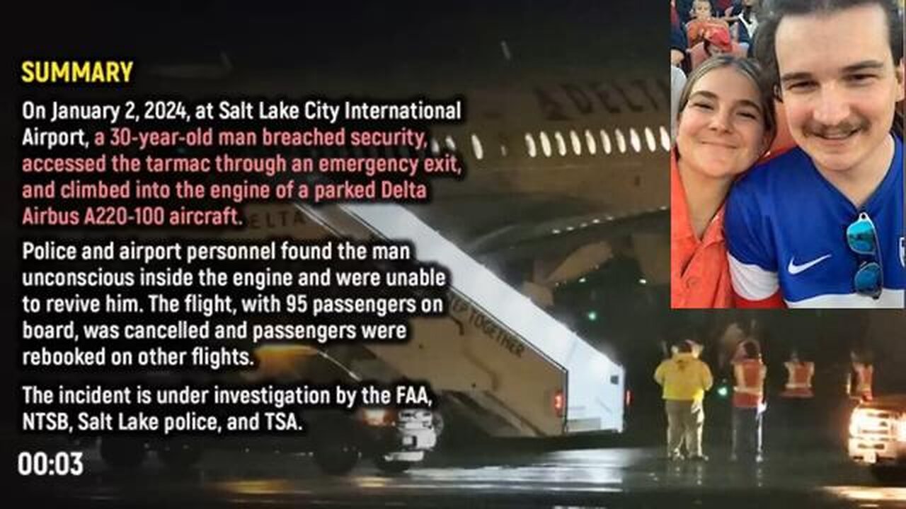 Salt Lake City: Airport Passenger Melts Down, Gets Naked, Climbs In A Running Engine And Dies!