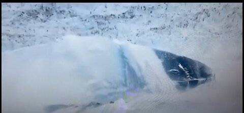 UFO Mothership Surfacing Through An Ice Sheet ?