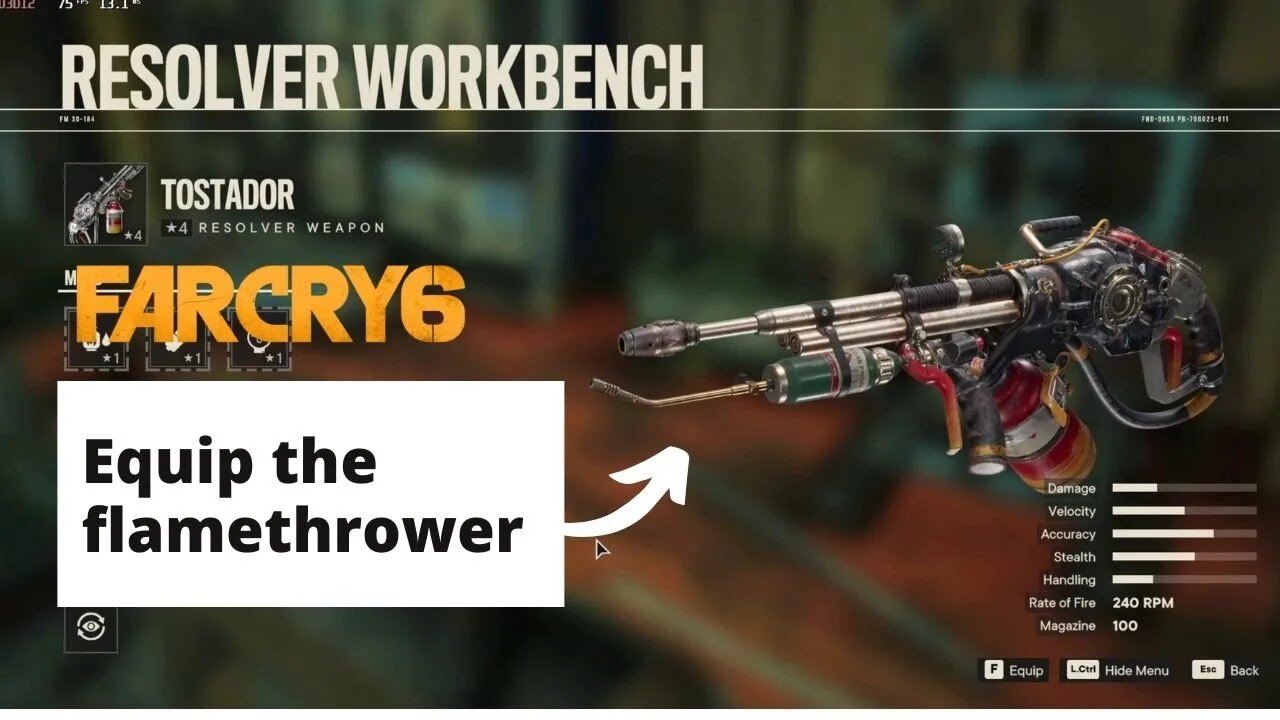 How to Equip Flamethrower in Far Cry 6