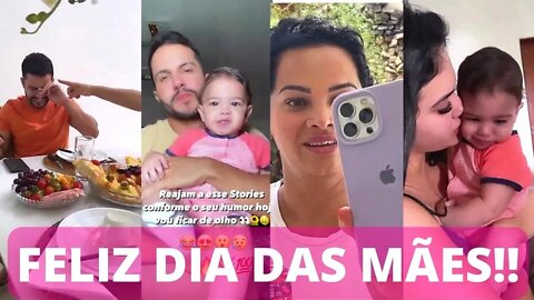 DIA DAS MÃES E 9 MESES DE MIGUEL DIA MUITO ESPECIAL PARA BABAL EMILY GARCIA E PAIS DE EMILY