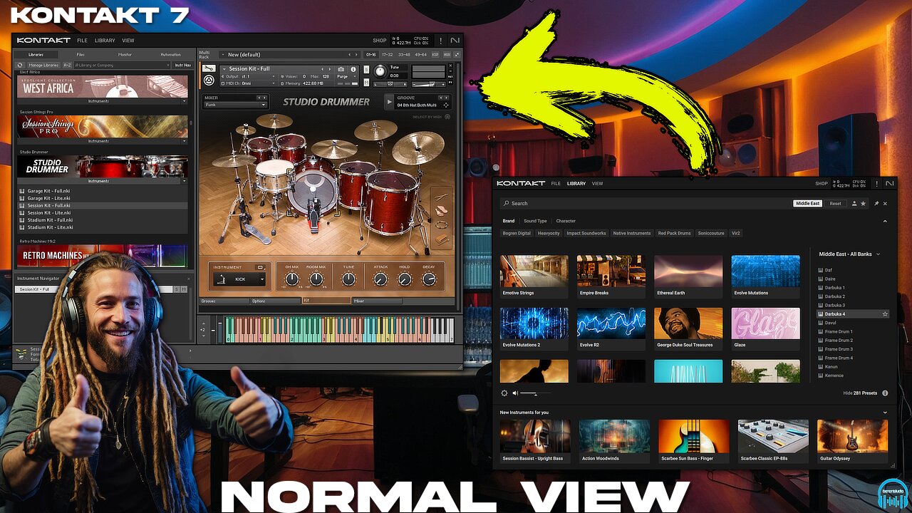 KONTAKT 7 - How To Get the Normal/Classic Interface 👍