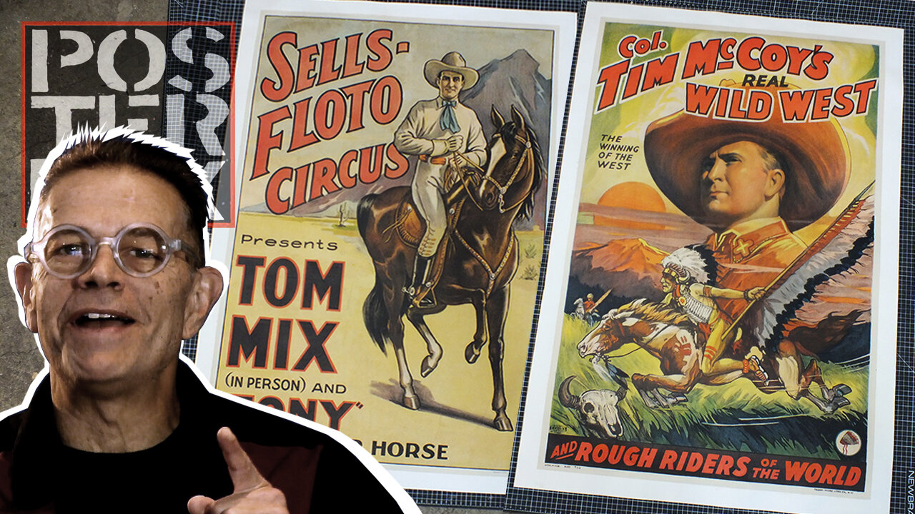 Tim McCoy & Tom Mix: Two original Circus Litho Poster Fix