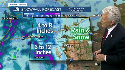 Mild and dry on Saturday, another storm arrives in Colorado Sunday