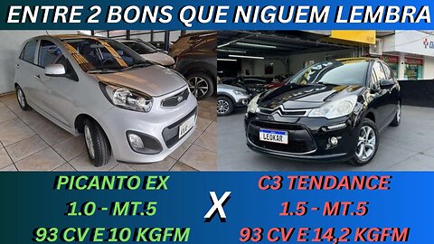 ENTRE 2 CARROS - KIA PECANTO X CITROËN C3 - BONS, COMPLETOS E DIFERENTES