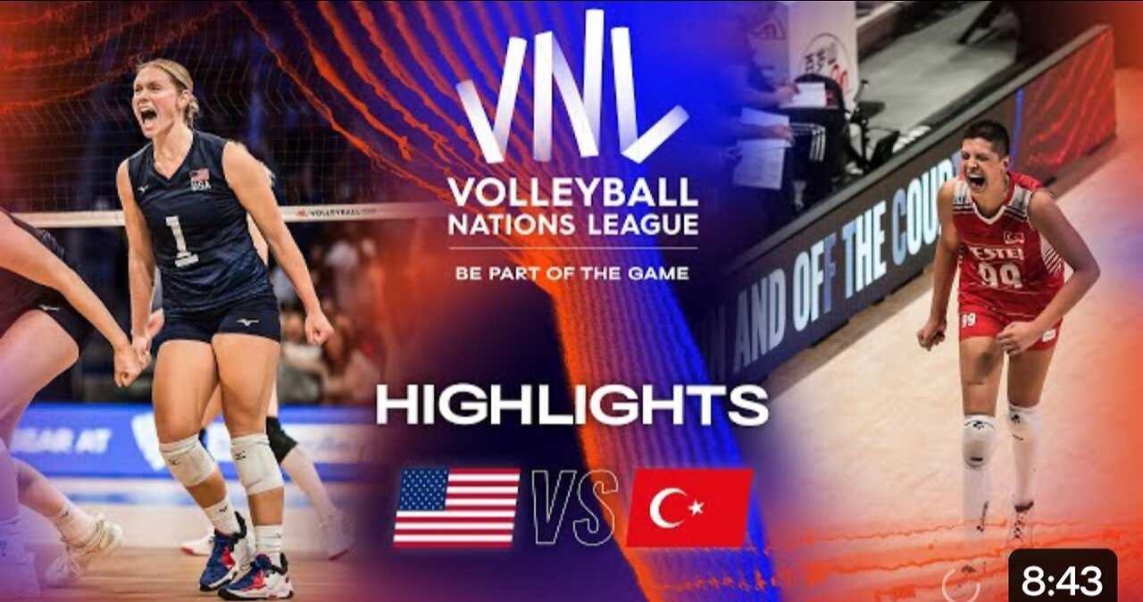 USA 🇺🇲 vs. 🇹🇷 TUR - Highlights Semi Finals | Women's VNL 2023