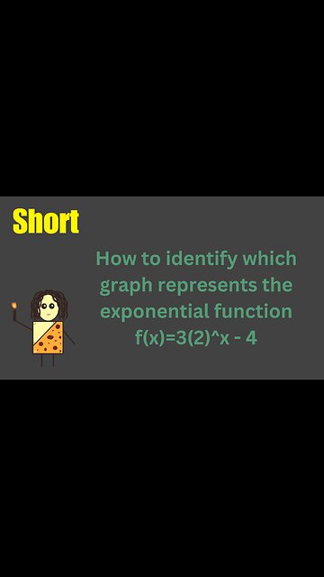 How to identify which graph represents the exponential function f(x)=3(2)^x - 4