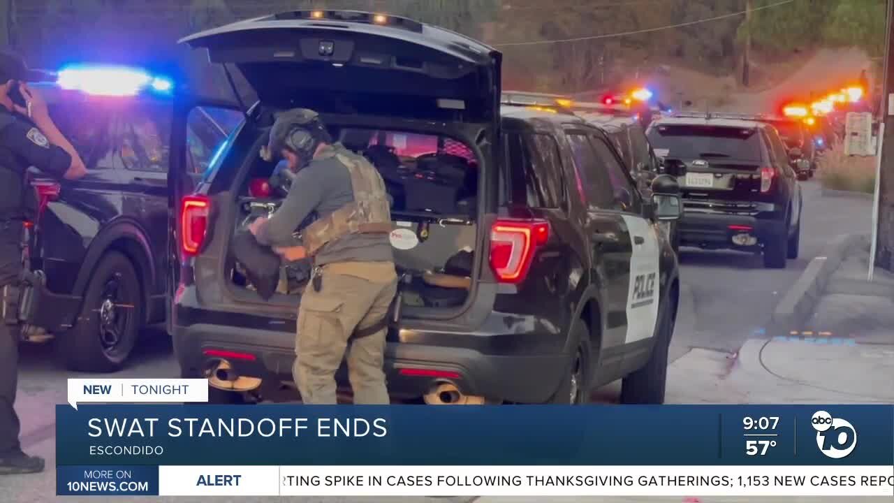 Family altercation at Escondido home leads to standoff with SWAT