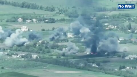 The attacks of the Russian Solntsepyok system on the village of Novomikhailovka are recorded!