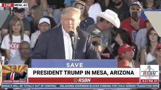 PRESIDENT DONALD TRUMP HOLDS SAVE AMERICA RALLY IN MESA, AZ 10/9/22