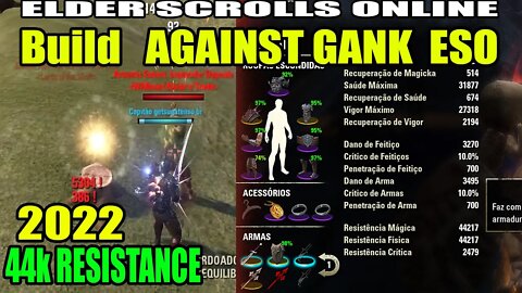 New build vs gank and necrodrop PVP Elder Scrolls Online 2022 44k resist