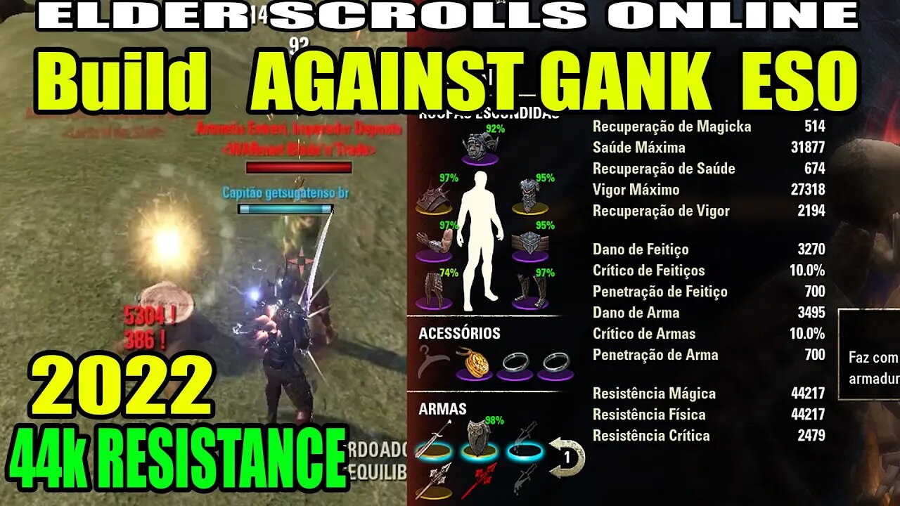 New build vs gank and necrodrop PVP Elder Scrolls Online 2022 44k resist