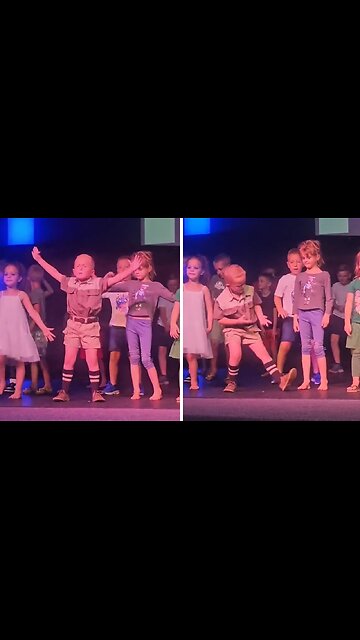 Confident Kid Has A Blast Dancing On A Stage