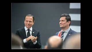 Jantar de Doria, Moro e Mandetta teve brinde e slogan: ‘O Brasil nos une!’