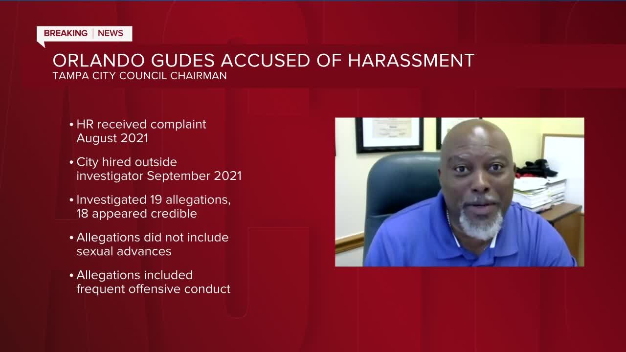 Tampa City Council Chairman Orlando Gudes accused of sexual harassment