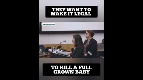 THEY WANT TO MAKE IT LEGAL TO 𝙆𝙄𝙇𝙇 FULLY GROWN BABIES.