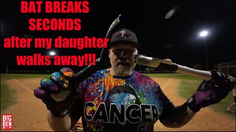 Bat BREAKS seconds after my daughter walks away! This could have been REALLY BAD!!!