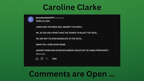 Caroline Clarke - All people on earth Comments are Open.