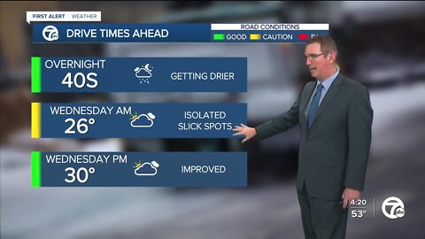 Rain ends as we get colder