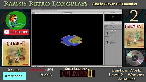 Sid Meier's Civilization II | 1996 | Windows PC | Warlord | America - Episode #2 | Let's Play