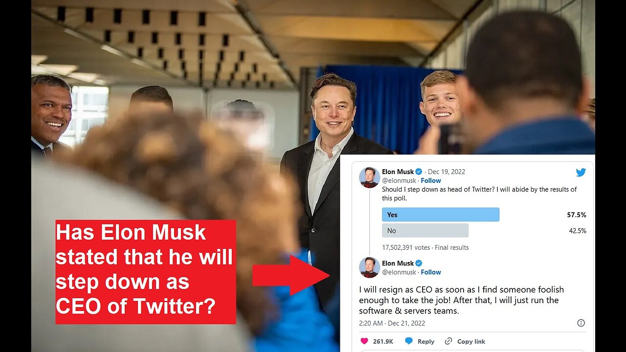 Has Elon Musk stated that he will step down as CEO of Twitter?