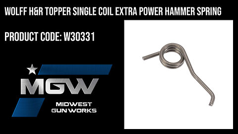 Wolff H&R Topper Single Coil Extra Power Hammer Spring - W30331