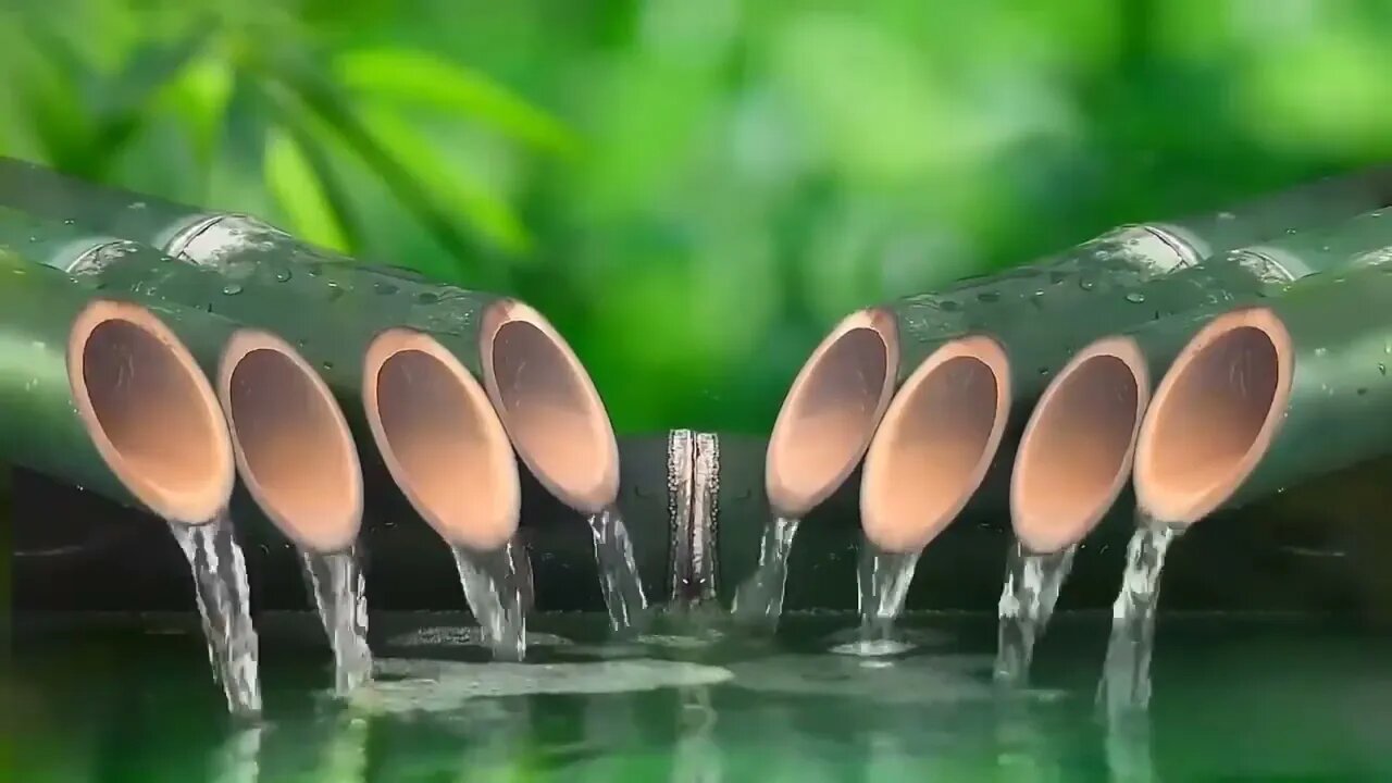 ASMR | Relaxing Music and Bamboo Water Sounds Help Stabilize Mind and Restore Health