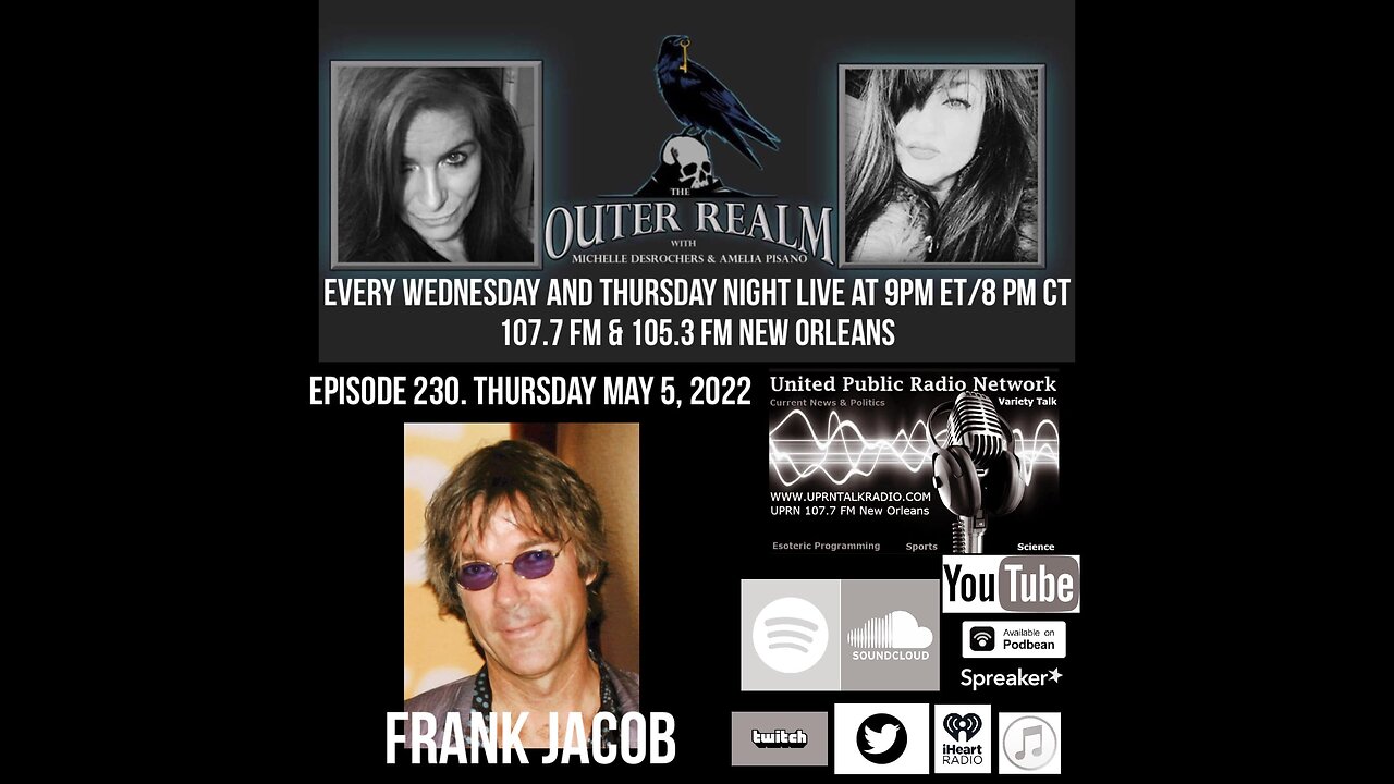 The Outer Realm Welcomes Frank Jacob, May 5th, 2022-Project Looking Glass, ET, Consciousness