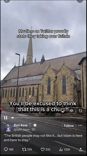 About 4 million Muslims in Britain. Listen to what they say. Coming to the US too...