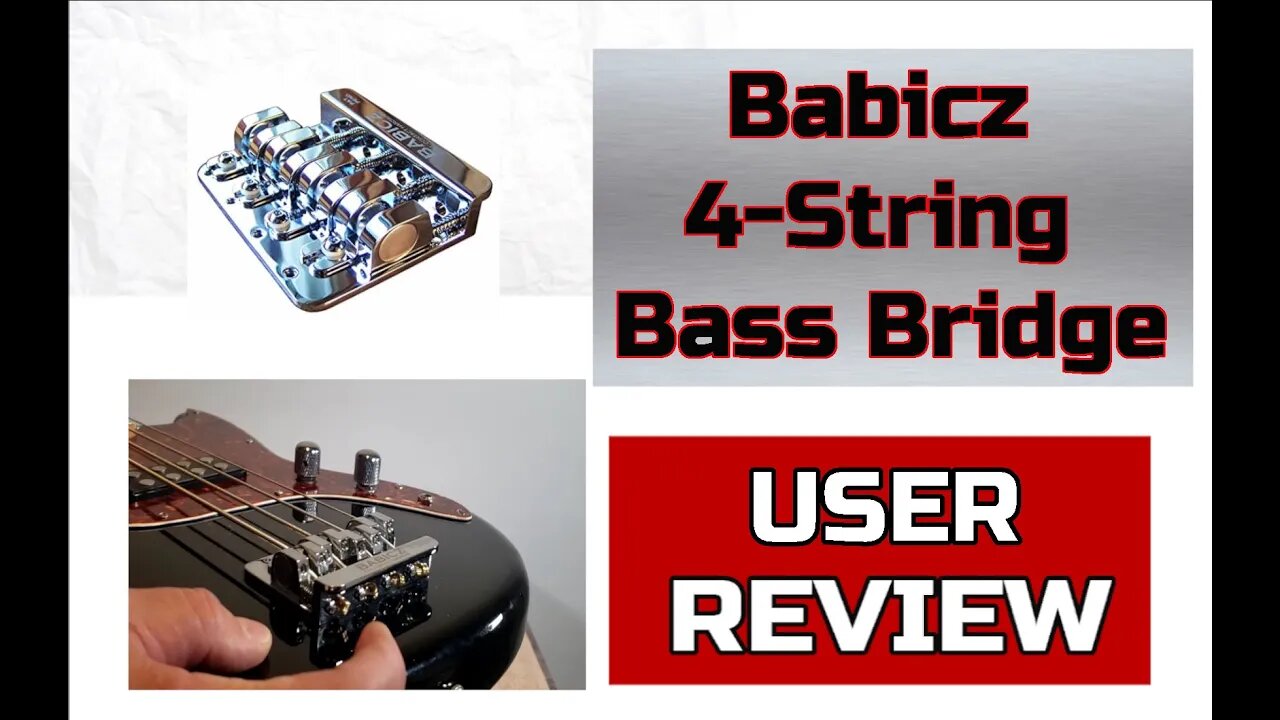 Babicz 4-String Bass Bridge Chrome - Easy Swap for a Stock Fender Bridge