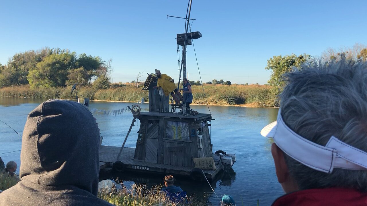 Traveling river show at our marina short