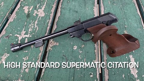 High Standard Supermatic Citation 22lr target pistol bullseye practice