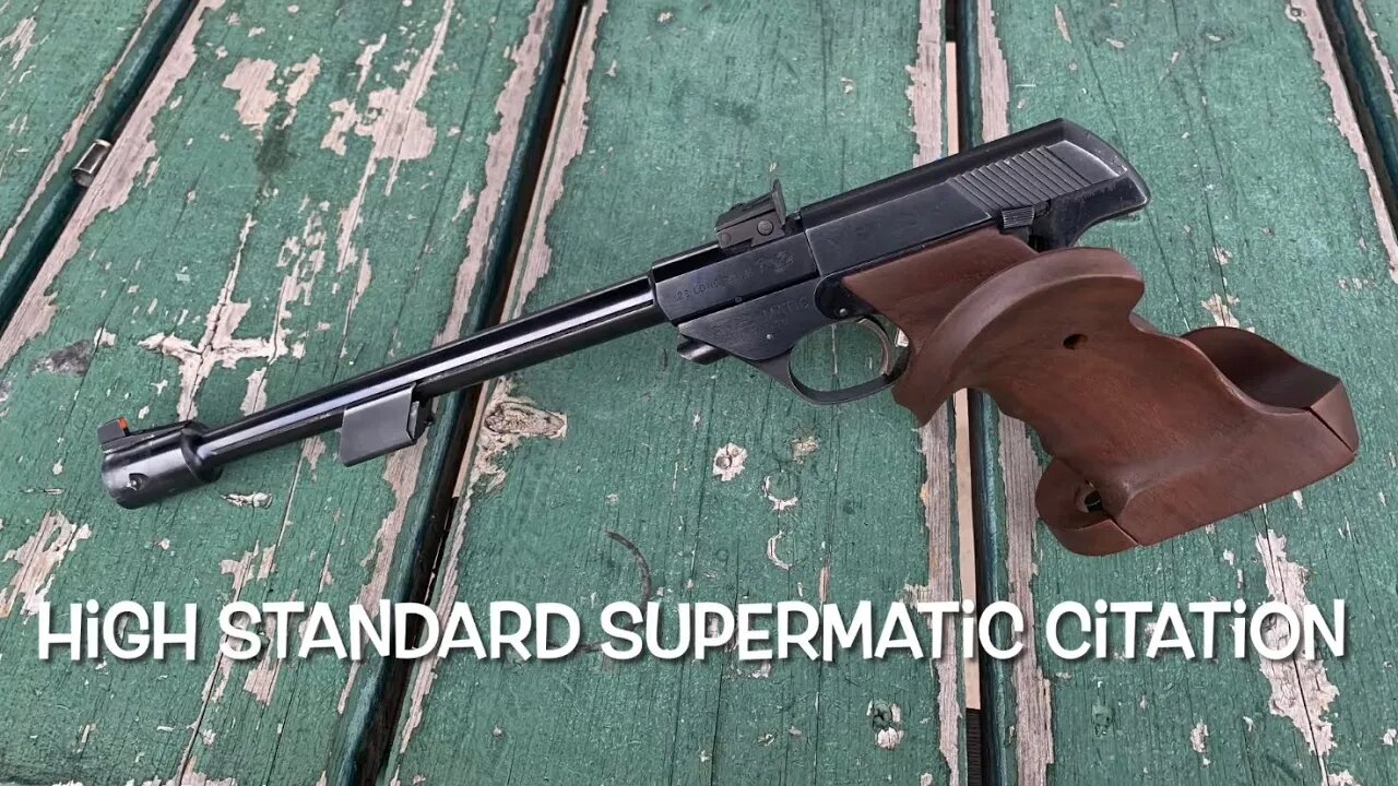 High Standard Supermatic Citation 22lr target pistol bullseye practice