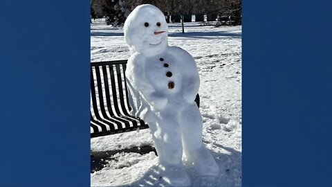 City Park snowman has legs!