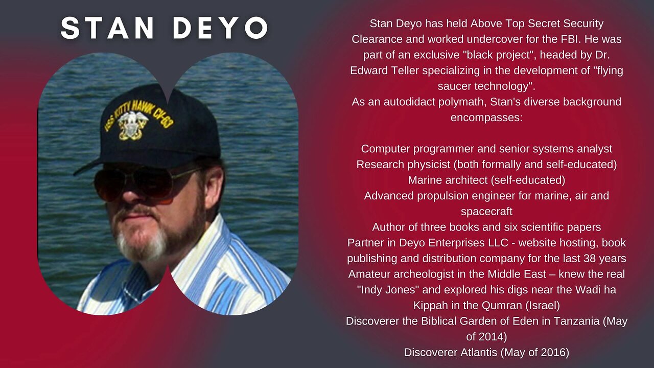 SPECIAL GUEST RENOWNED UFO EXPERT STAN DEYO