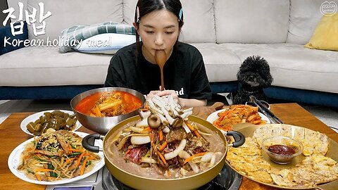 Korea’s representative holiday food ☆ Bulgogi, Japchae, Beef Jeon, Soup