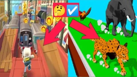 SUBWAY SURFERS 👍 🆚ANIMAL 🆕TRANSFORM🤔 WHO IS BEST 💯 GAMEPLAY REVIEW ANDROID #youtube #a2 #animals