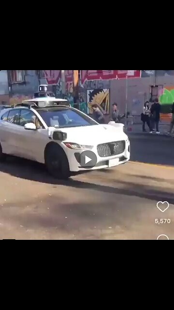 People in San Francisco tag a driverless car