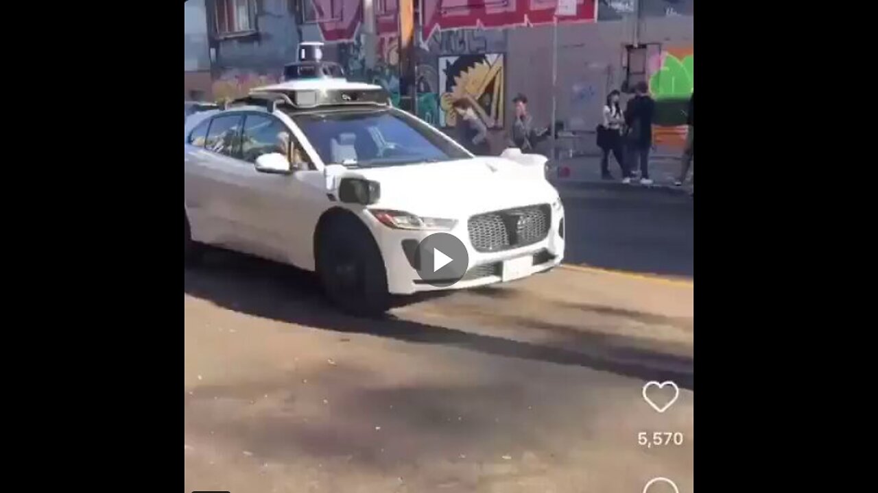 People in San Francisco tag a driverless car