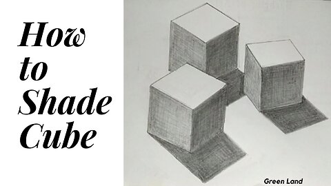 How to Shade cube | Basic Shape |3 D Pencil shading basic forms | tutorial | S Kamal Art and Craft