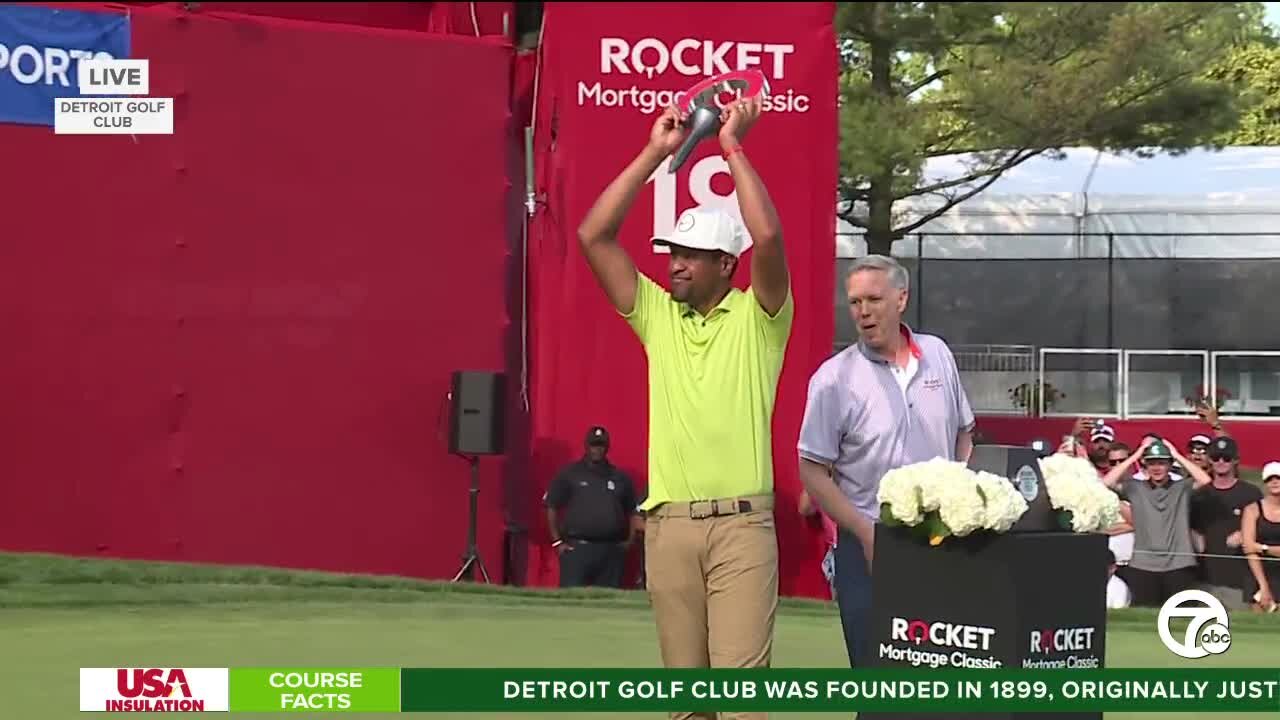 Tony Finau wins 2022 Rocket Mortgage Classic