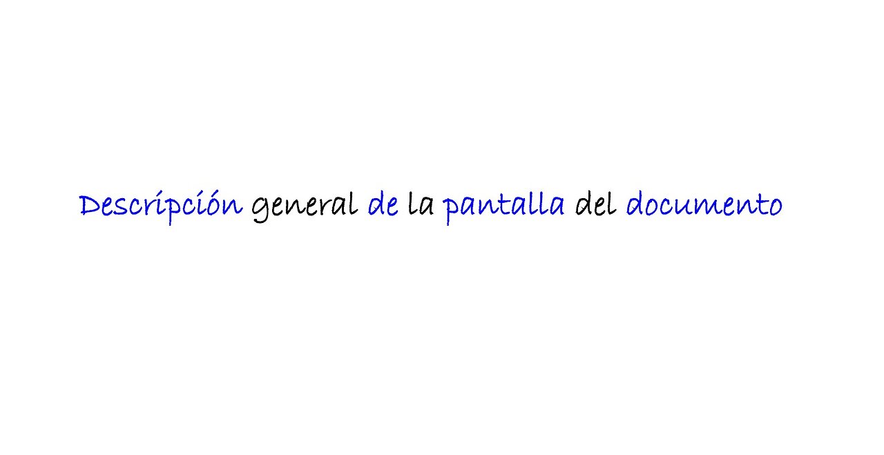 App Document Screen Overview Spanish