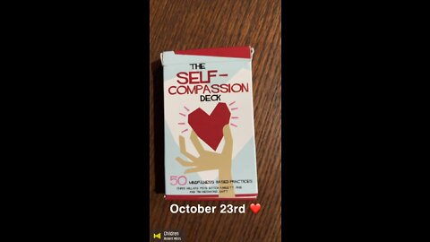 October 23rd oracle card: self-compassion